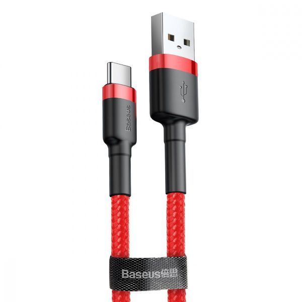 Кабель Baseus Cafule Type-C 2A (3m) CATKLF-UG1 (gray/black) 210883 фото
