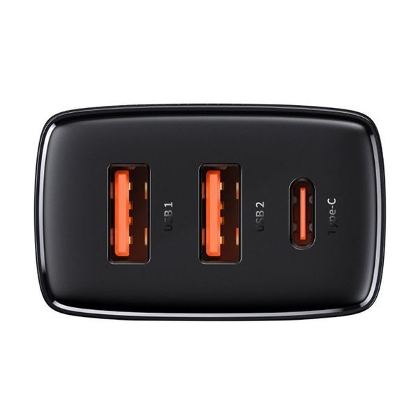 Зарядний Пристрій Baseus Compact Quick Charger 2xUSB U+C 30W (CCXJ-E01) Black 253916 фото