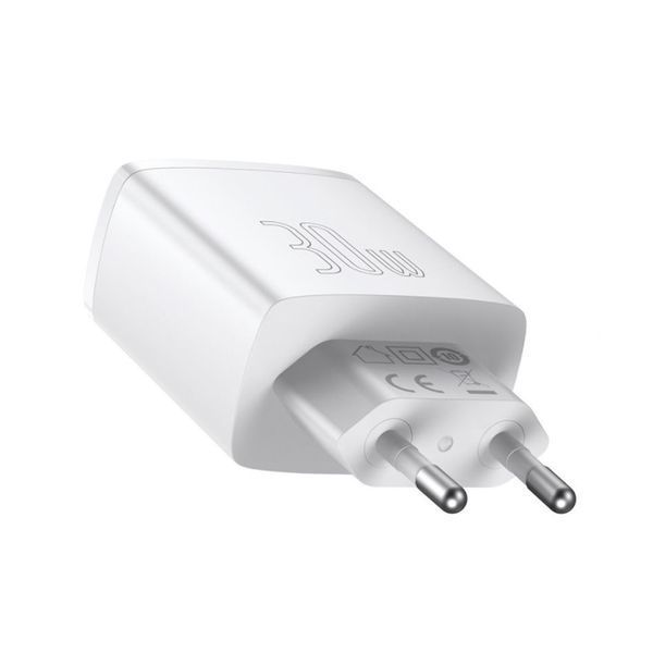 Зарядний Пристрій Baseus Compact Quick Charger 2xUSB U+C 30W (CCXJ-E01) Black 253916 фото