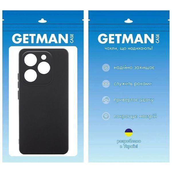 Чохол TPU GETMAN Liquid Silk Full Camera для Infinix Hot 40i Чорний / Black 357073 фото