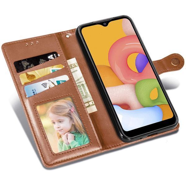 Шкіряний чохол книжка GETMAN Gallant (PU) для Oppo A98 Коричневий 279157 фото
