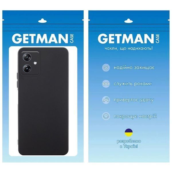 Чохол TPU GETMAN Liquid Silk Full Camera для Motorola Moto G54 Чорний / Black 357124 фото