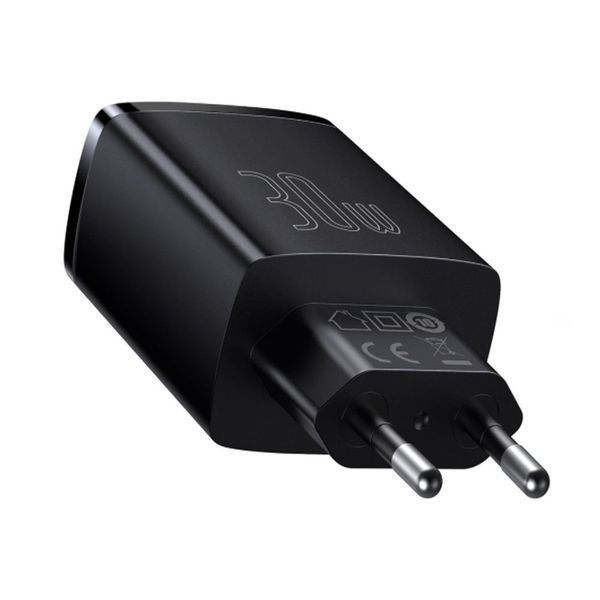 Зарядний Пристрій Baseus Compact Quick Charger 2xUSB U+C 30W (CCXJ-E01) Black 253916 фото