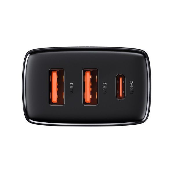 Зарядний Пристрій Baseus Compact Quick Charger 2xUSB U+C 30W (CCXJ-E01) Black 253916 фото