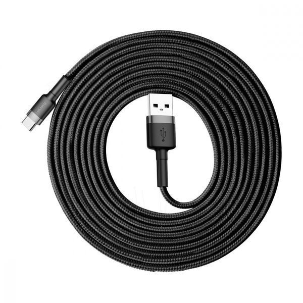 Кабель Baseus Cafule Type-C 2A (3m) CATKLF-UG1 (gray/black) 210883 фото