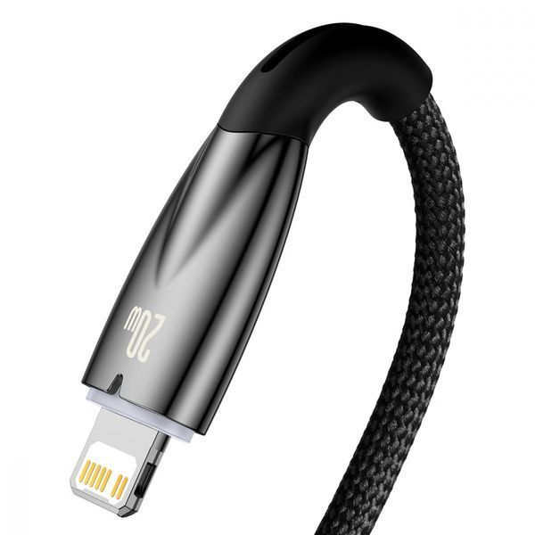 Кабель Baseus Glimmer Series Fast Charging Type-C to Lightning 20W (1m) CADH000001 black 334084 фото