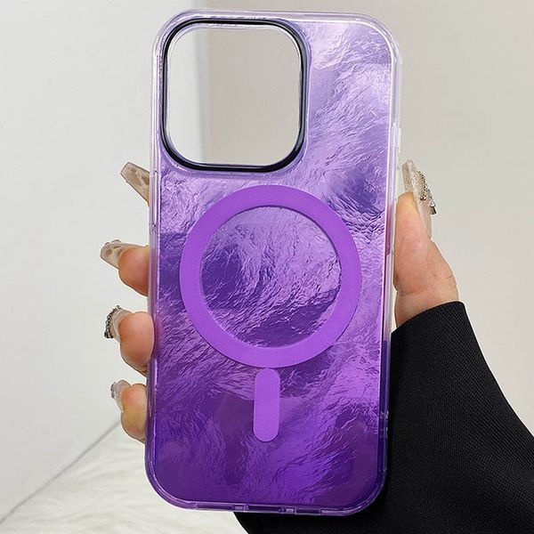 Чохол TPU Shiny Mountain (MagFit) для Apple iPhone 15 (6.1") Purple 354441 фото