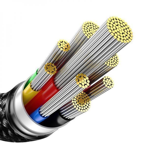 Cable Baseus Tungsten Gold Type-C To Type-C 240W (CAWJ040201) 3m Black 276744 фото