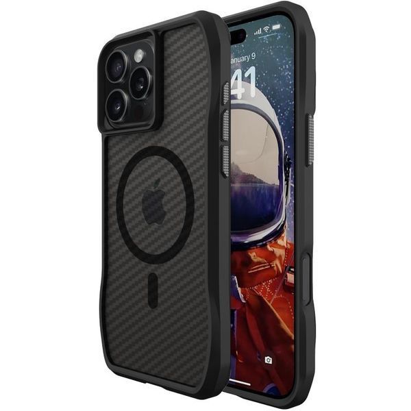 Чохол TPU Space Octagon with MagSafe для Apple iPhone 16 Pro Max (6.9") Carbon Black 403410 фото