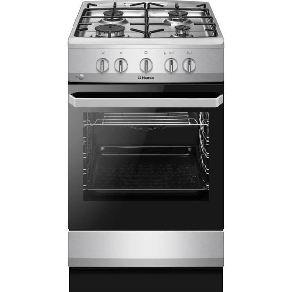 Плита газова Hansa, 50х60см, 67л, емаль, газ контр., нержавіюча сталь 390340 фото