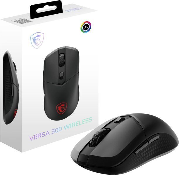 Миша MSI VERSA 300 W, WIRELESS, RGB, WL, чорний (S12-4301260-CLA) 370677 фото