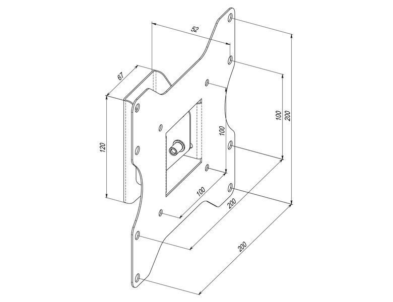 Кріплення ТВ з кутом нахилу Simpler 27EN 19-43" 364137 фото