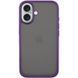 TPU+PC чохол Metal Buttons для Apple iPhone 16 (6.1") Темно-Фіолетовий 318263 фото 1