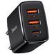 Зарядний Пристрій Baseus Compact Quick Charger 2xUSB U+C 30W (CCXJ-E01) Black 253916 фото 1