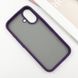 TPU+PC чохол Metal Buttons для Apple iPhone 16 (6.1") Темно-Фіолетовий 318263 фото 4