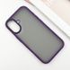 TPU+PC чохол Metal Buttons для Apple iPhone 16 (6.1") Темно-Фіолетовий 318263 фото 3