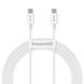 Кабель Baseus Superior Series Fast Charging Data USB кабель Type-C To Type-C 100W 2М (CATYS-C02) White 253557 фото 1