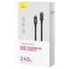 Cable Baseus Tungsten Gold Type-C To Type-C 240W (CAWJ040201) 3m Black 276744 фото 4