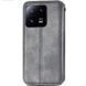 Шкіряний чохол книжка GETMAN Cubic (PU) для Xiaomi 13 Pro Сірий 280439 фото 2