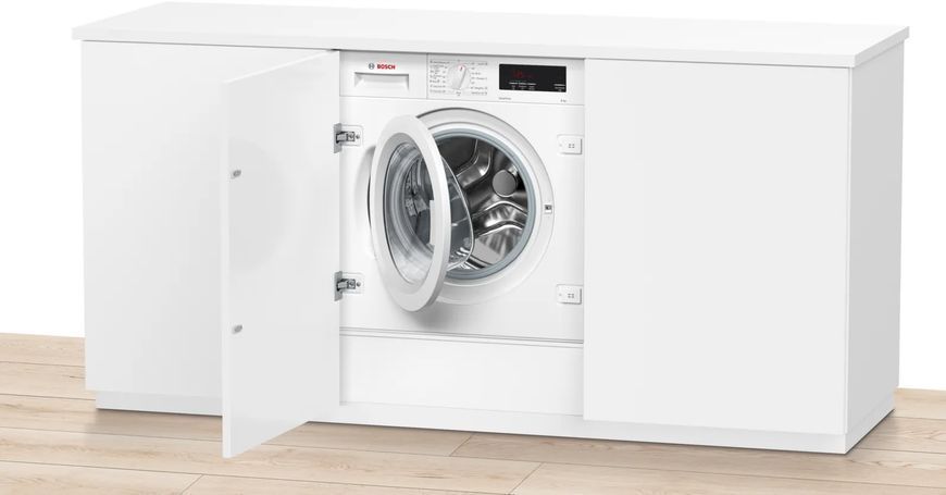 Пральна машина Bosch вбудовувана фронтальна, 8кг, 1200, C, 55см, дисплей, білий 397091 фото