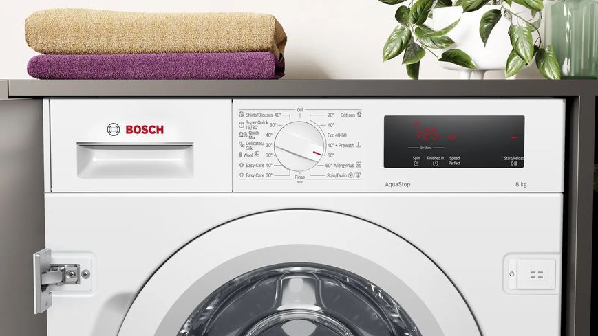 Пральна машина Bosch вбудовувана фронтальна, 8кг, 1200, C, 55см, дисплей, білий 397091 фото