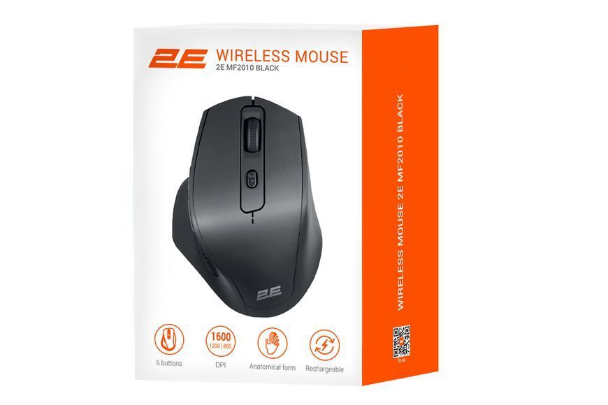 Миша 2E MF2010 Rechargeable, WL, чорний (2E-MF2010WB) 363860 фото