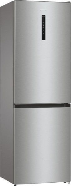 Холодильник з нижн. мороз. камерою Gorenje, 185х60х60см, 2 двері,203(99)л, А++, Total NF, Зона св-ті, Зовн. Диспл, нерж (NRK6192AXL4) 375754 фото