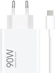 Зарядний пристрій Xiaomi 90W HyperCharge Combo (Type-A) (BHR07ZBEU) білий + кабель USB-C 355905 фото