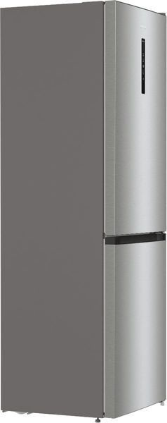 Холодильник з нижн. мороз. камерою Gorenje, 185х60х60см, 2 двері,203(99)л, А++, Total NF, Зона св-ті, Зовн. Диспл, нерж (NRK6192AXL4) 375754 фото