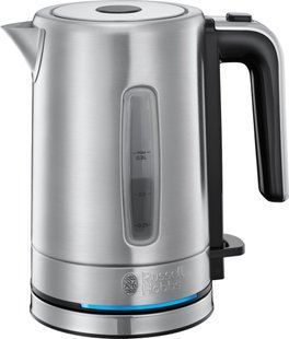 Електрочайник Russell Hobbs Compact Home 0.8л, метал, підсвічування, сріблясто-чорний (24190-70) 361964 фото
