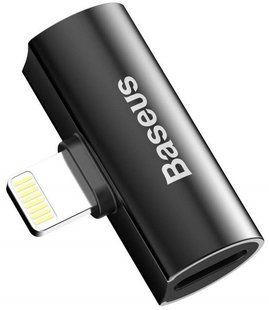 Адаптер Baseus iP Male To Dual IP Female Adapter L46 (CAL46-01) Black 255227 фото