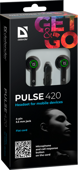 гарнітура DEFENDER Pulse 420 green 306103 фото