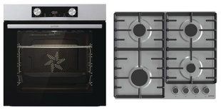 Комплект Gorenje (духовка електрична BO6737E02XK + варильна поверхня газова G642ABX), 743550, нерж. (SET_BO6737E02XK_G642ABX) 375286 фото