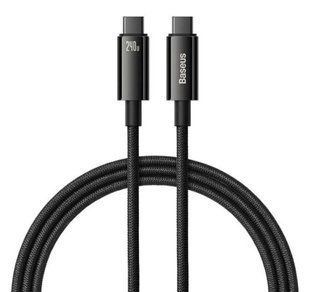 Cable Baseus Tungsten Gold Type-C To Type-C 240W (CAWJ040001) 1m Black 276756 фото