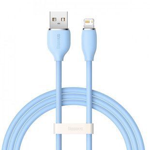 Кабель Baseus Jelly Liquid Silica Gel Fast Charging Data USB кабель USB To IP 2.4A 2m (CAGD000103) Blue 255213 фото