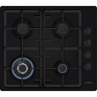 Варильна поверхня Bosch газова, 60см, чавун, WOK,чорний (PBH6C6K90R) 369759 фото