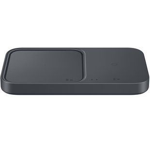 Зарядний пристрій бездротовий Samsung Duo 15Вт з блоком живлення, сірий темний (EP-P5400TBEGEU) 370505 фото