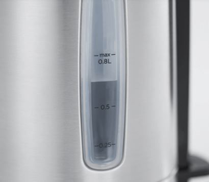 Електрочайник Russell Hobbs Compact Home 0.8л, метал, підсвічування, сріблясто-чорний (24190-70) 361964 фото