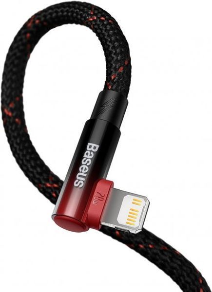 Кабель Baseus MVP 2 Elbow-shaped Fast Charging Data USB кабель Type-C To IP 20W 1m (CAVP000220) Black/Red 260584 фото