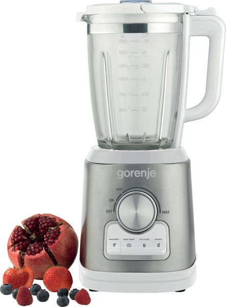 Блендер Gorenje стаціонарний 1400Вт, чаша-1750мл, скло, білий (B1400E) 370062 фото