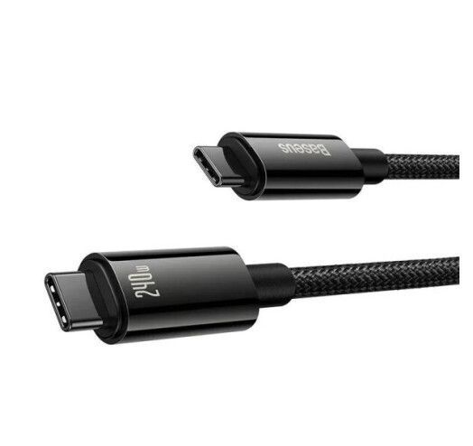 Cable Baseus Tungsten Gold Type-C To Type-C 240W (CAWJ040001) 1m Black 276756 фото