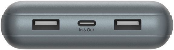 Акумулятор портативний літій-іонний Power Bank Belkin 20000мА&middot;год, 15Вт, 2хUSB-A/USB-C, cірий (BPB012BTGY) 366471 фото