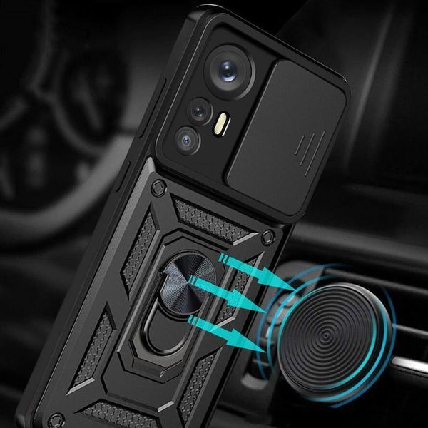 Чохол Ummi Camshield Serge Ring для Xiaomi 12T / 12T Pro Чорний 390735 фото