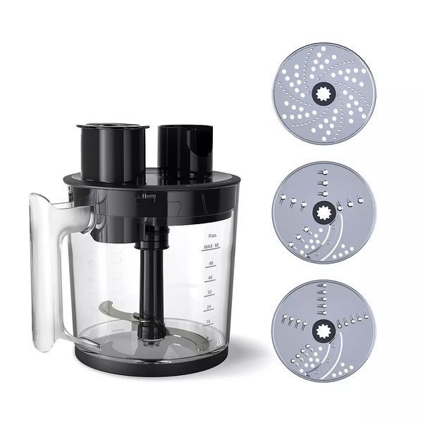 Блендер Philips заглибний Series 5000, 1200Вт, 5в1, чопер, терки, чорний (HR2685/00) 370422 фото