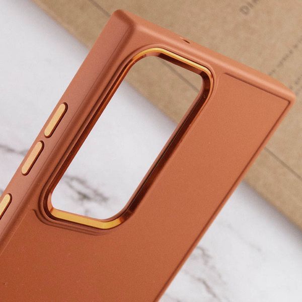 TPU чохол Bonbon Metal Style для Samsung Galaxy S24 Ultra Помаранчевий / Papaya 284986 фото