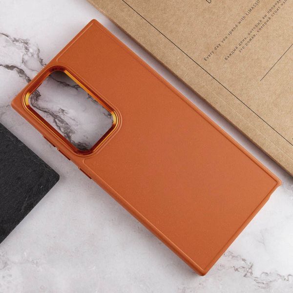 TPU чохол Bonbon Metal Style для Samsung Galaxy S24 Ultra Помаранчевий / Papaya 284986 фото