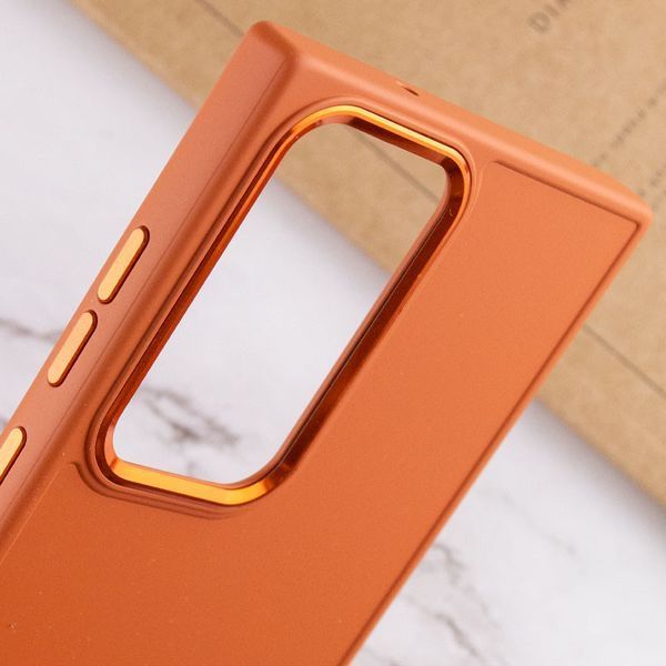 TPU чохол Bonbon Metal Style для Samsung Galaxy S24 Ultra Помаранчевий / Papaya 284986 фото