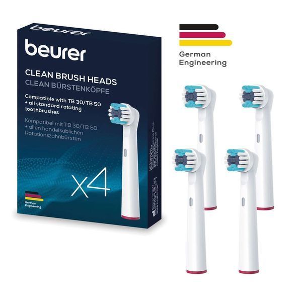 Насадка для зубної щітки Beurer, TB_30/50_C_4, 4 шт в комплекті, білий 372230 фото