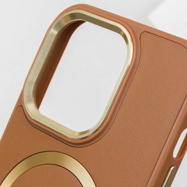 Шкіряний чохол SnapCase with MagSafe для Apple iPhone 14 Pro (6.1") Brown 328992 фото