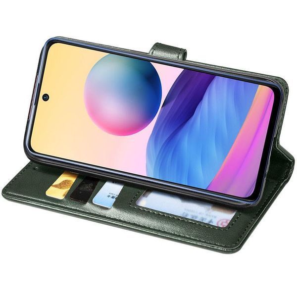 Шкіряний чохол-книжка GETMAN Gallant (PU) для Xiaomi Redmi 15C (EU) Зелений 399770 фото